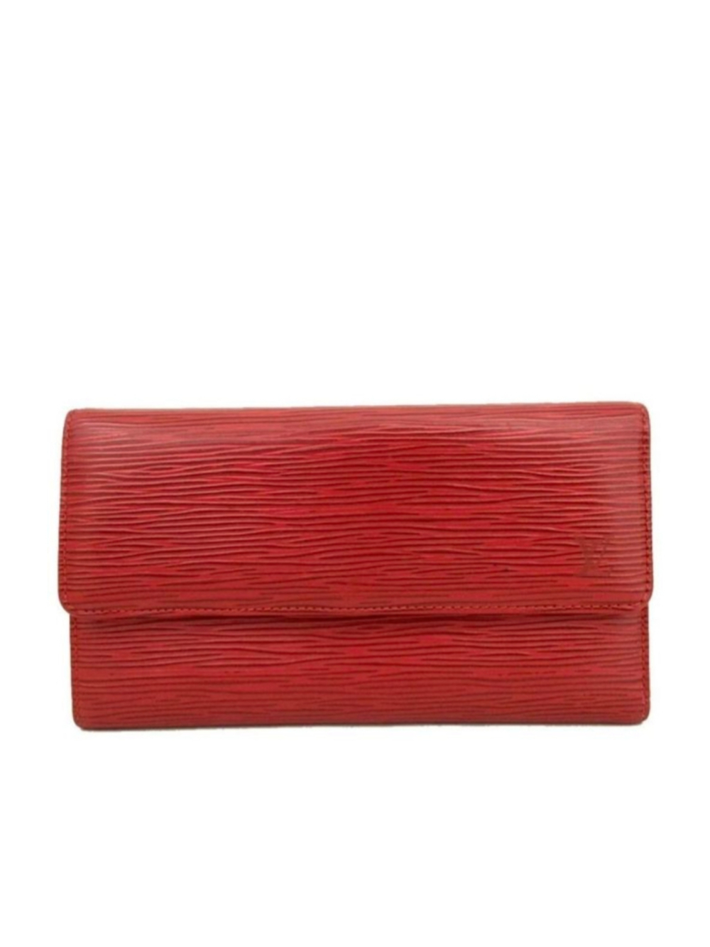 Women's Louis Vuitton Epi Leather Long Wallet in Red - One Size